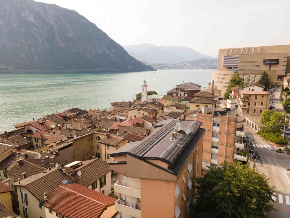 Apartamento Casa Madlen - Bright Attic With Marvelous View Campione dʼItalia Exterior foto