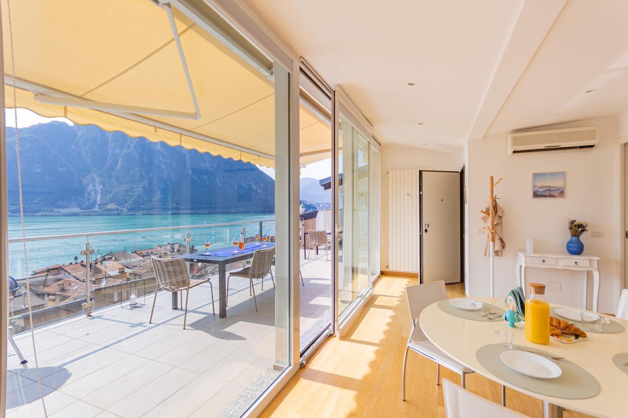 Apartamento Casa Madlen - Bright Attic With Marvelous View Campione dʼItalia Exterior foto